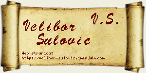 Velibor Šulović vizit kartica